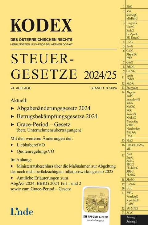 KODEX Steuergesetze 2024/25 - Andrei Bodis