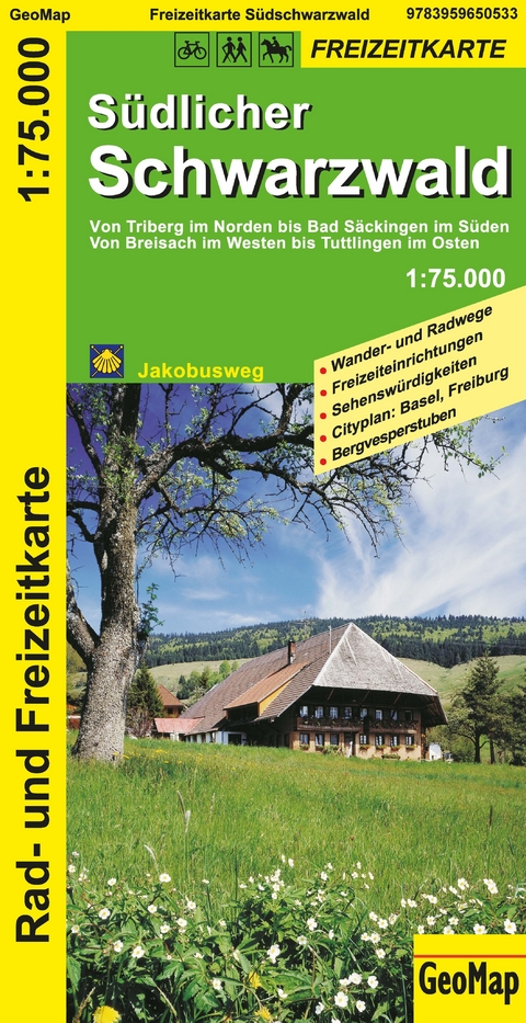 Südlicher Schwarzwald - Rad- und Freizeitkarte