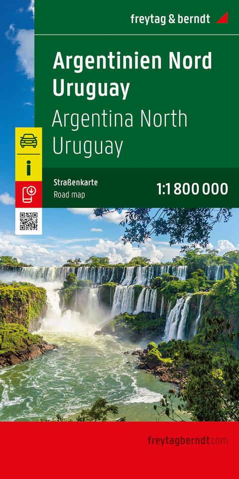 Argentinien Nord - Uruguay, Straßenkarte 1:1.800.000, freytag & berndt