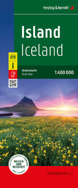 Island, Straßenkarte 1:400.000, freytag & berndt, Softcover - 