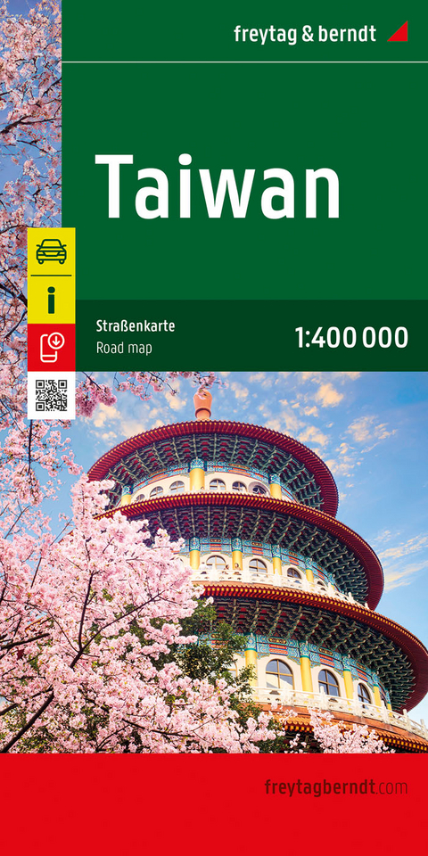 Taiwan, Straßenkarte 1:400.000, freytag & berndt