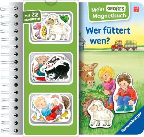 Mein großes Magnetbuch: Wer füttert wen? - Magnet-Spielbuch ab 2 Jahren, Bilderbuch - Irmgard Eberhard