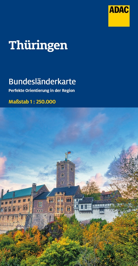 ADAC Bundesländerkarte Deutschland 08 Thüringen 1:250.000