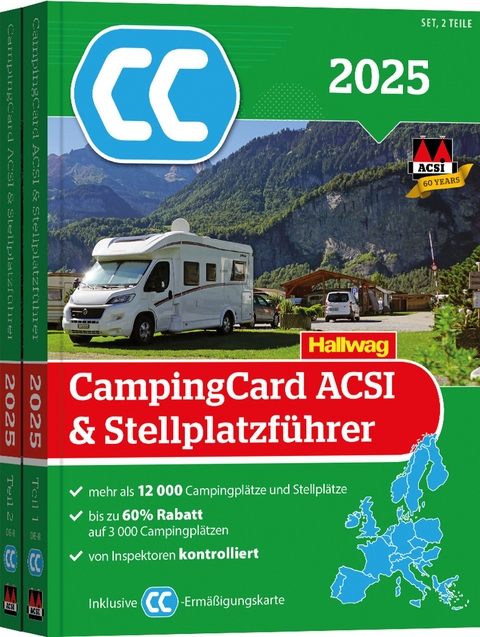 ACSI CampingCard & Stellplatzführer 2025