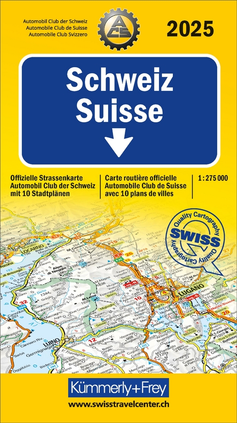 Kümmerly+Frey Strassenkarte ACS Schweiz 2025 1:275.000