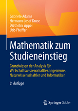 Mathematik zum Studieneinstieg - Adams, Gabriele; Kruse, Hermann-Josef; Sippel, Diethelm; Pfeiffer, Udo