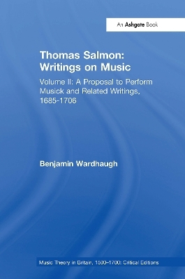 Thomas Salmon: Writings on Music - Benjamin Wardhaugh