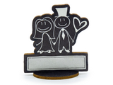 familiawedding 10 Tischkarten zur Hochzeit black doodle Paar-Design