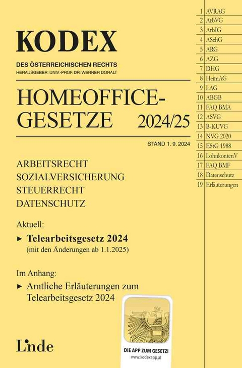 KODEX Homeoffice-Gesetze 2024/25 - 