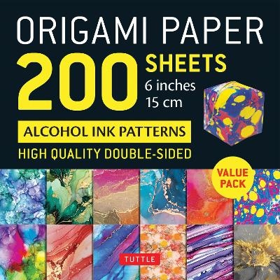 Origami Paper 200 sheets Alcohol Ink Patterns 6" (15 cm) - 