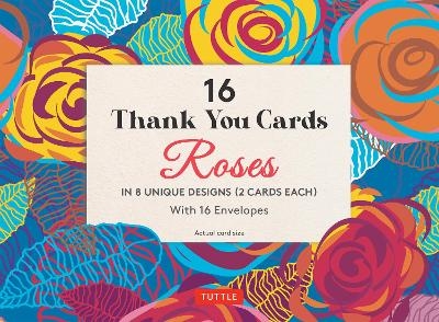 16 Thank You Cards, Roses - 