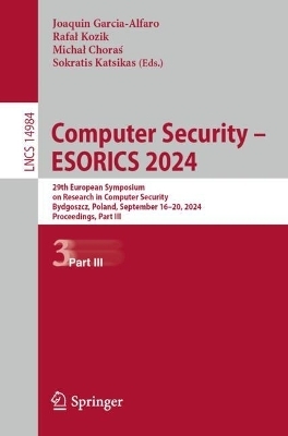 Computer Security – ESORICS 2024 - 