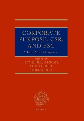 Corporate Purpose, CSR, and ESG - 