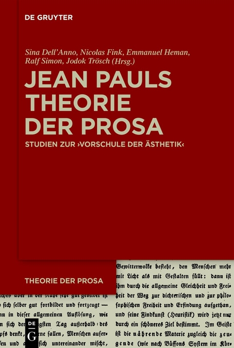 Jean Pauls Theorie der Prosa - 