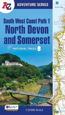 South West Coast Path 1 – North Devon & Somerset -  A–Z maps