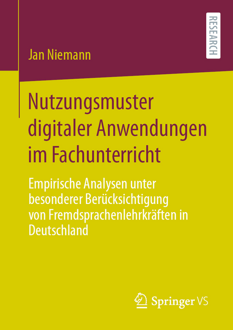 Nutzungsmuster digitaler Anwendungen im Fachunterricht - Jan Niemann