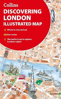 Discovering London Illustrated Map - Dominic Beddow,  Collins Maps