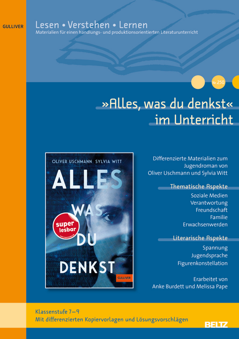 „Alles, was du denkst” im Unterricht - Melissa Pape, Anke Burdett