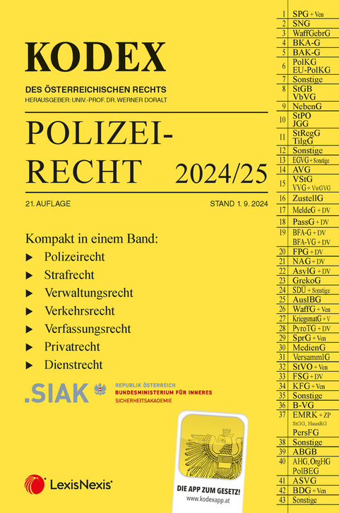 KODEX Polizeirecht 2024/25 - inkl. App