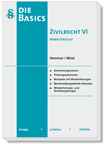 Basics Zivilrecht VI - Arbeitsrecht - Karl-Edmund Hemmer, Achim Wüst, Clemens D'Alquen