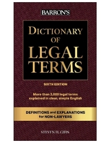 Dictionary of Legal Terms: Definitions and Explanations for Non-Lawyers - Gifis, Steven H.