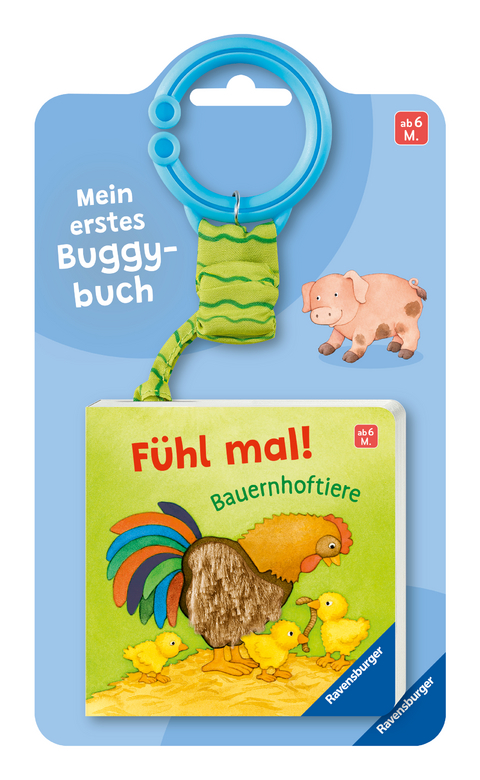 Mein erstes Buggybuch: Fühl mal! Bauernhoftiere; Baby-Buch für Kinder ab 6 Monaten, Fühlbuch, Pappbilderbuch - Ava-Barb Yaga