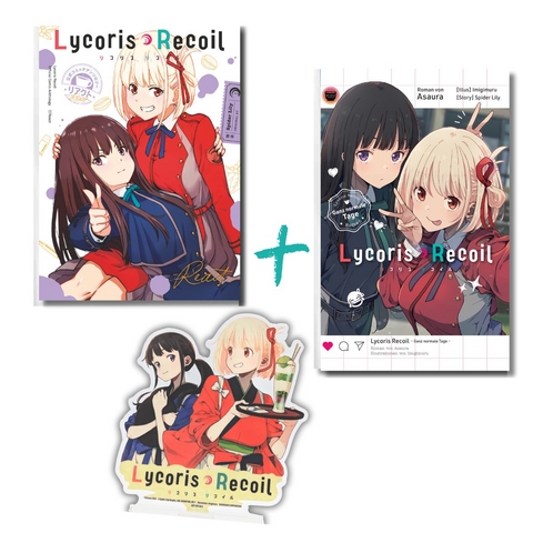 Lycoris Recoil Bundle: Manga + Roman + Acrylfigur -  Spider Lily,  Asaura