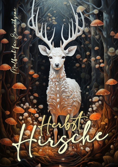 Herbst Hirsche Malbuch für Erwachsene - Monsoon Publishing, Musterstück Grafik