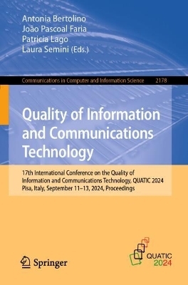 Quality of Information and Communications Technology - 