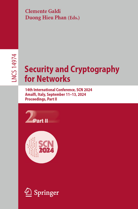 Security and Cryptography for Networks - 