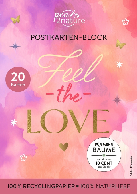 Postkartenblock Feel the Love