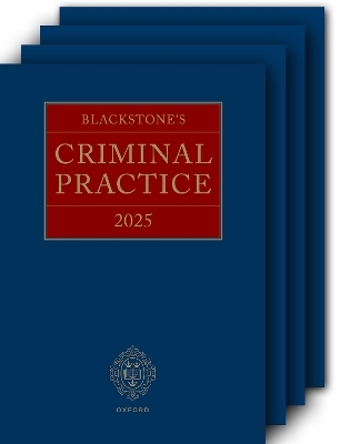 Blackstone's Criminal Practice 2025 (All Supplements Pack) - KC (Hon) Ormerod CBE  David; David Perry KC