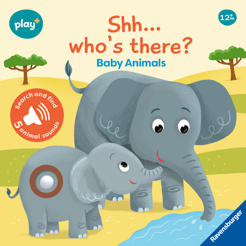 Ravensburger Play+ Shh… Who's there? Baby Animals (My First Seek and Find Sound Book), Baby book 12+ months