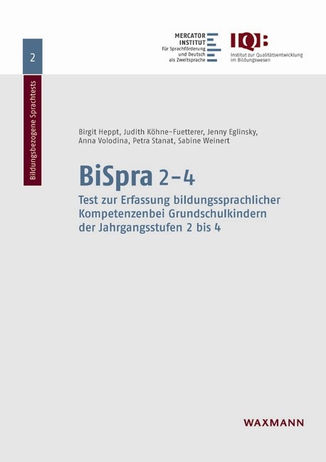 BiSpra2-4 - Birgit Heppt, Judith Köhne-Fuetterer, Jenny Eglinsky, Anna Volodina, Petra Stanat, Sabine Weinert