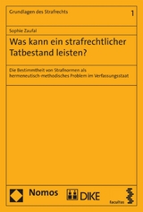 Was kann ein strafrechtlicher Tatbestand leisten? - Sophie Zaufal