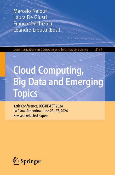 Cloud Computing, Big Data and Emerging Topics - 