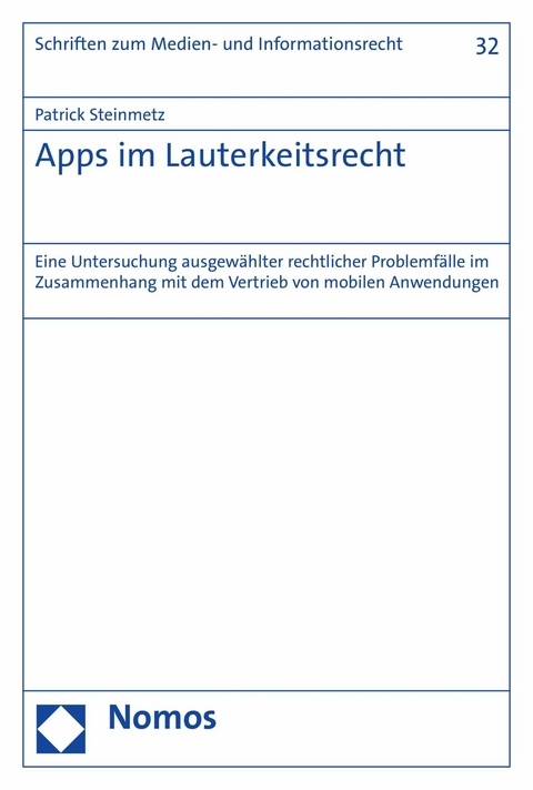 Apps im Lauterkeitsrecht - Patrick Steinmetz