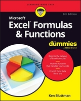 Microsoft 365 Excel Formulas & Functions For Dummies - Bluttman, Ken