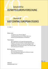 Zeitschrift für Ostmitteleuropa-Forschung (ZfO) 73/3 / Journal of East Central European Studies (JECES) 73/3 - 