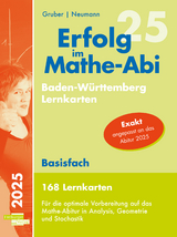 Erfolg im Mathe-Abi 2025, 168 Lernkarten Basisfach Allgemeinbildendes Gymnasium Baden-Württemberg - Helmut Gruber, Robert Neumann