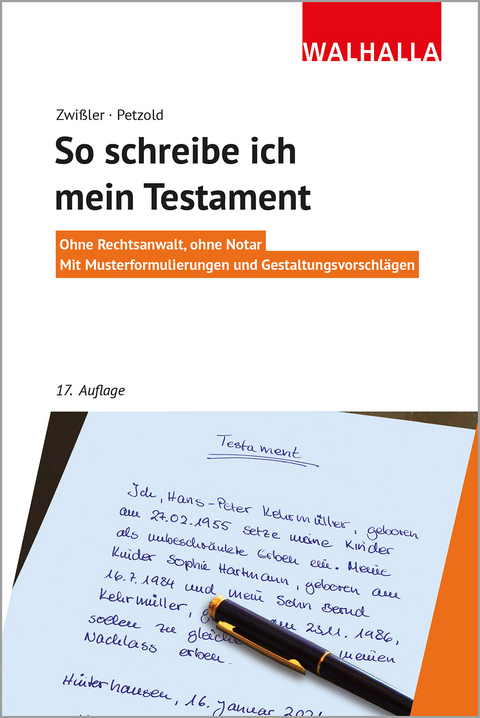 So schreibe ich mein Testament - Finn Zwißler, Sascha Petzold