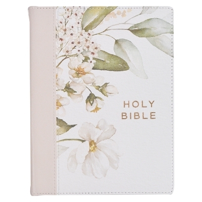 KJV Note-Taking Bible Faux Leather Hc Gray Floral Printed - 