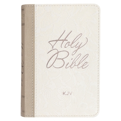 KJV Bible Pocket Faux Leather White - 