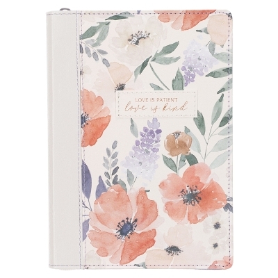 Journal Classic Zip Floral Love Is Patient Love Is Kind - 