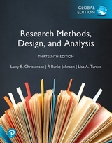 Research Methods, Design, and Analysis, Global Edition - Christensen, Larry; Johnson, R.; Turner, Lisa