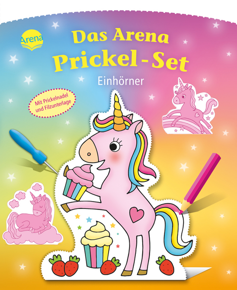 Das Arena Prickel-Set. Einhörner