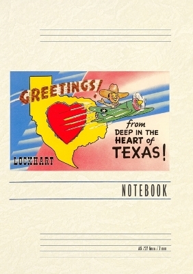 Vintage Lined Notebook Greetings from Lockhart, Texas