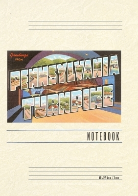 Vintage Lined Notebook Greetings from the Pennsylvania Turnpike