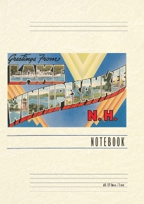 Vintage Lined Notebook Greetings from Lake Winnipesaukee