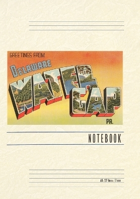 Vintage Lined Notebook Greetings from Delaware, Water Gap, Pennsylvania